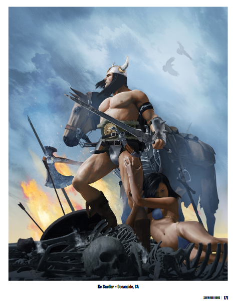 2020 Official SDCC Souvenir Book: Conan the Barbarian original artwork by Ke Sneller, layout by CCI/GarySassaman.  