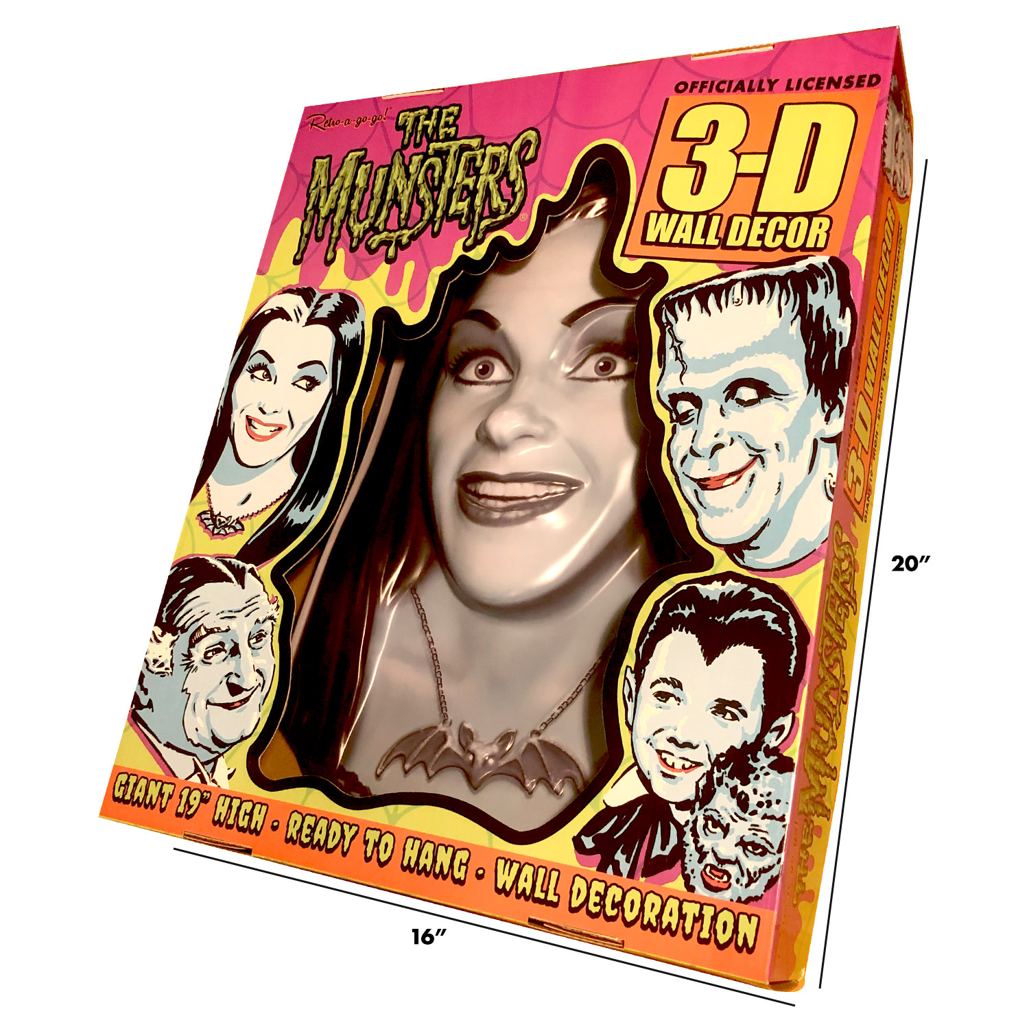 Officially lic.Lily Munster 3D giant mask by Retro-a-go-go!