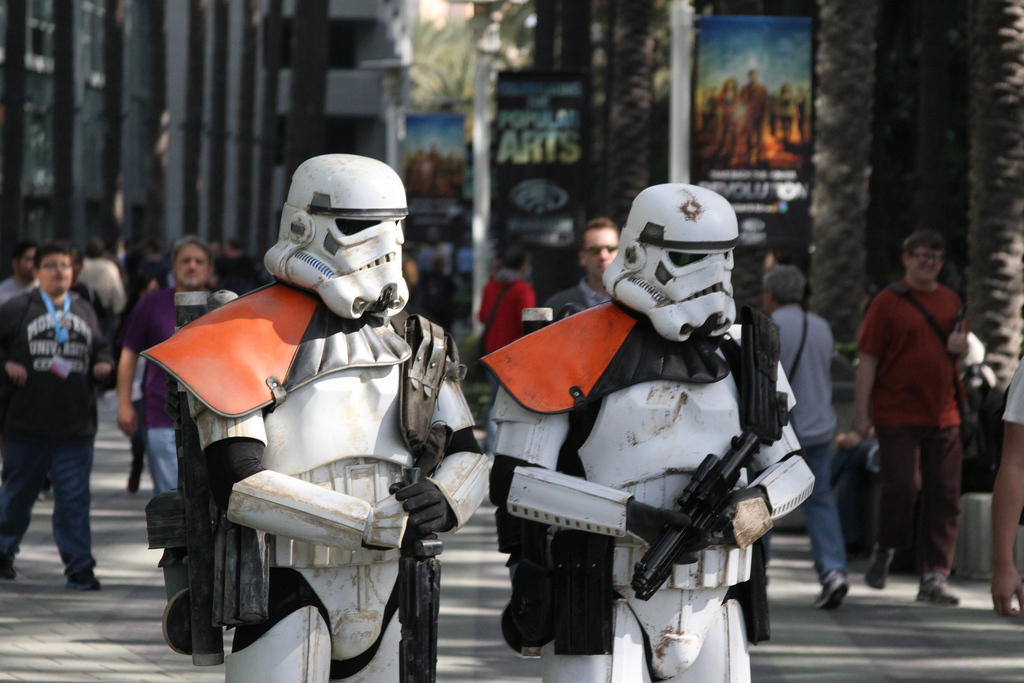 There will be verification stations … Stormtroopers at WonderCon Anaheim. Photo: Twisted Pair Photography, WCA